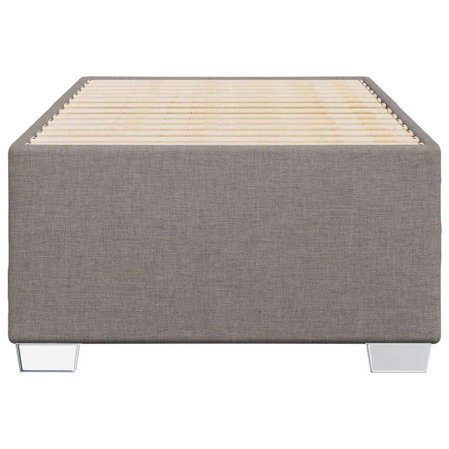Cadre de lit sans matelas taupe 90x200 cm tissu - 4