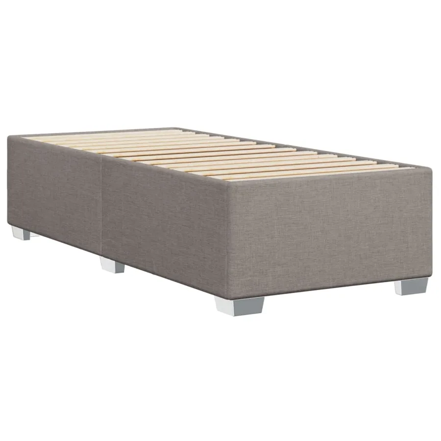 Cadre de lit sans matelas taupe 90x200 cm tissu - 6