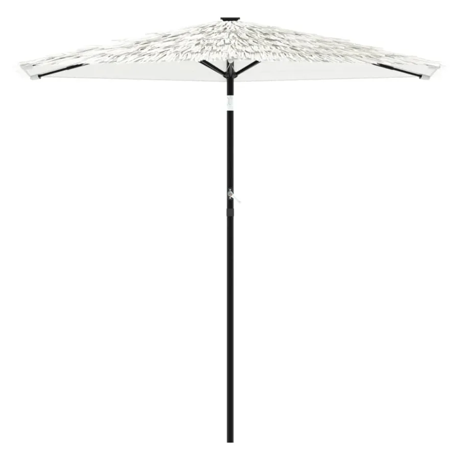 Parasol de jardin avec mât en acier blanc 268x268x226 cm - 3