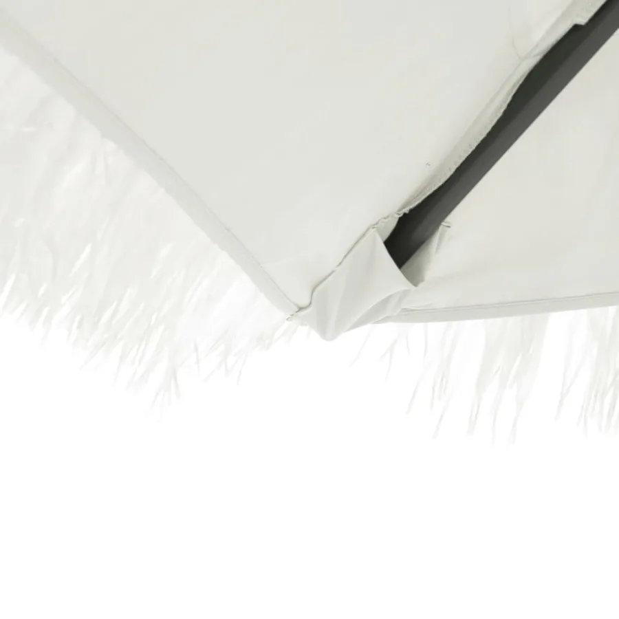 Parasol de jardin avec mât en acier blanc 268x268x226 cm - 9