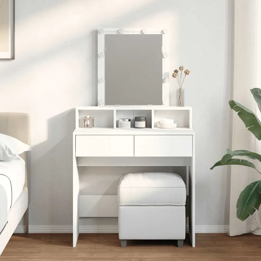 Coiffeuse avec LED blanc 80x41x144,5 cm
