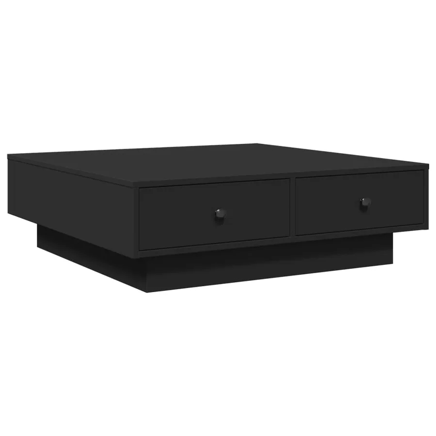Table basse Noir 90x90x28 cm Aggloméré - 2