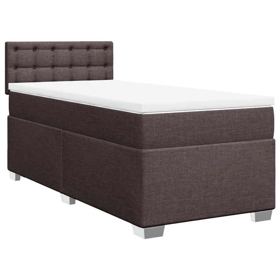 Sommier à lattes de lit avec matelas Marron foncé 80x200 cm - 3