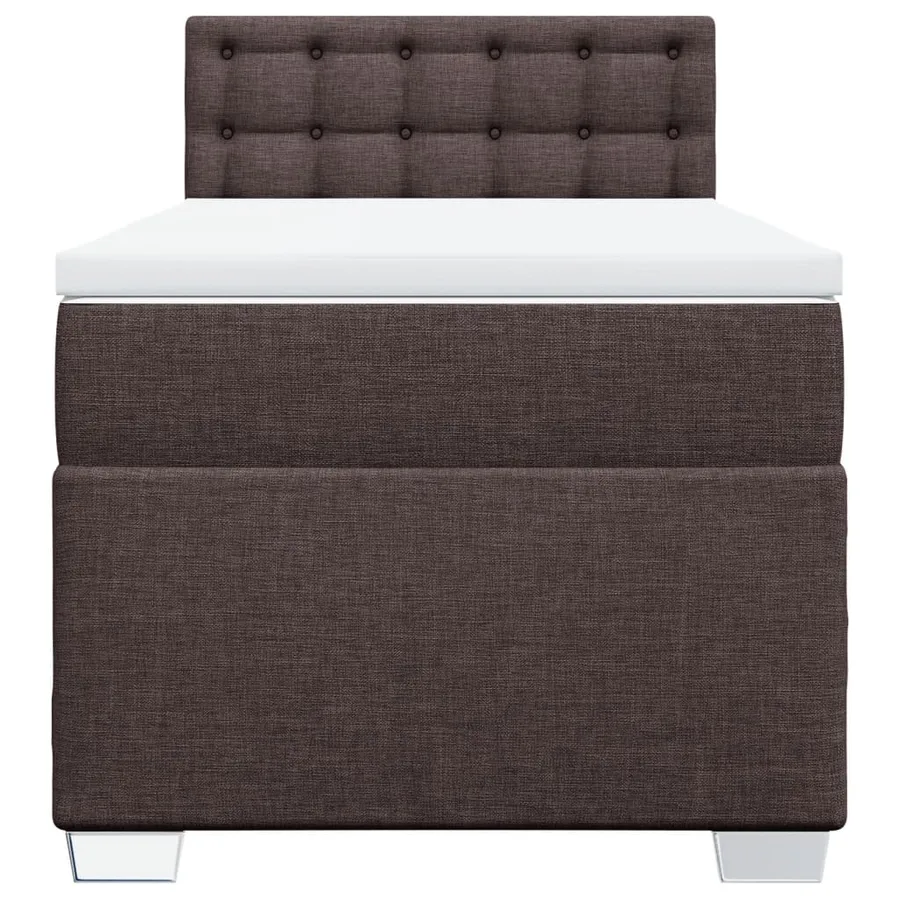 Sommier à lattes de lit avec matelas Marron foncé 80x200 cm - 6