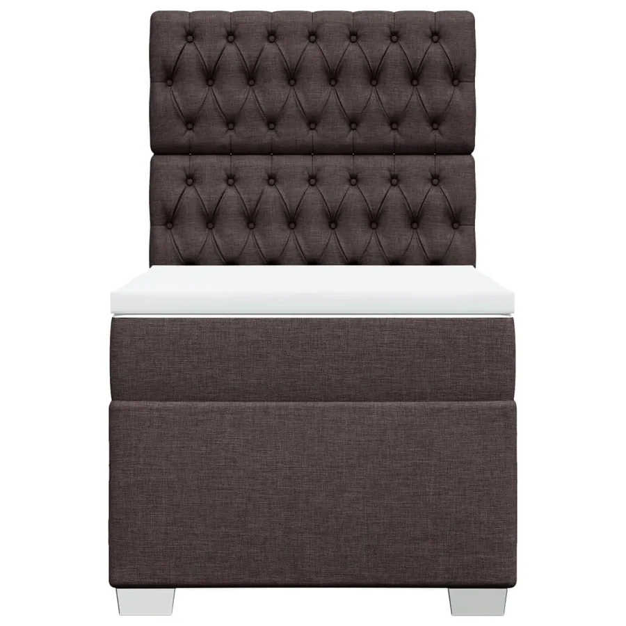 Sommier à lattes de lit avec matelas Marron foncé 80x200 cm - 4