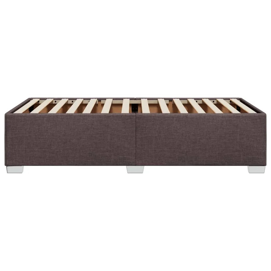 Cadre de lit sans matelas marron foncé 80x200 cm tissu - 5