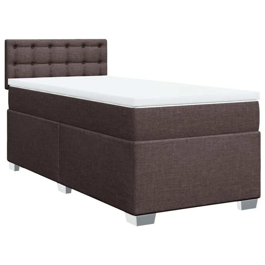 Sommier à lattes de lit avec matelas Marron foncé 80x200 cm - 2