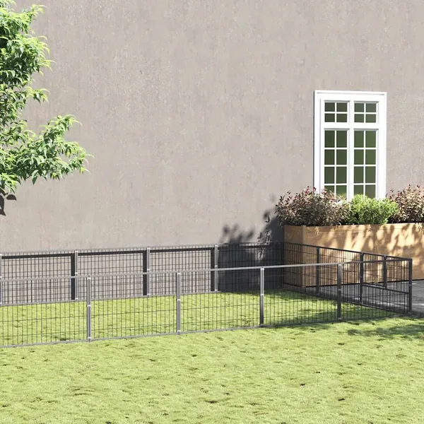 Chenil Argenté 15 m² Acier