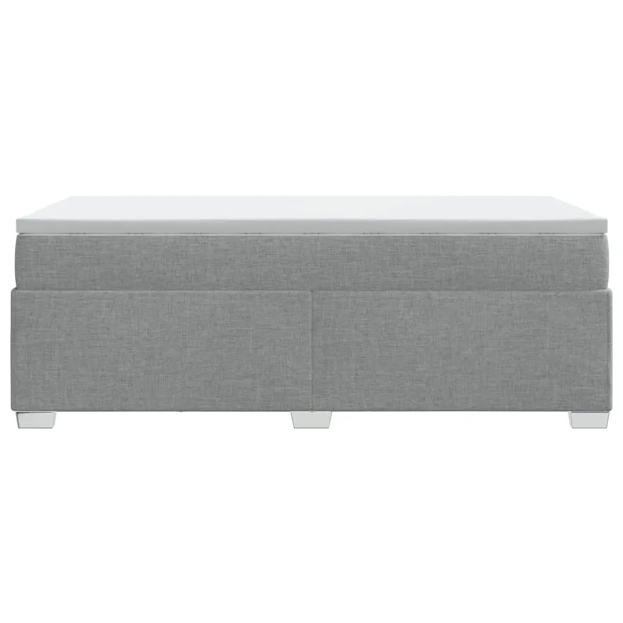 Sommier à lattes de lit avec matelas gris clair 80x200 cm tissu - 8