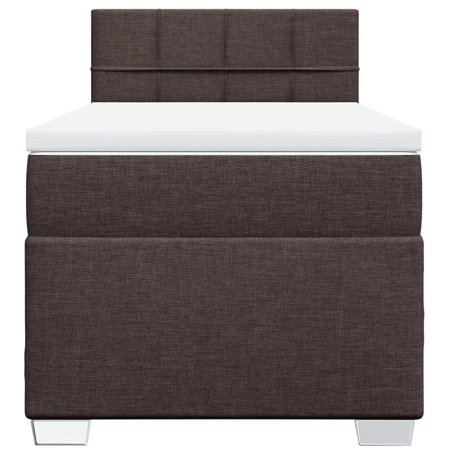 Sommier à lattes de lit avec matelas Marron foncé 80x200 cm - 4