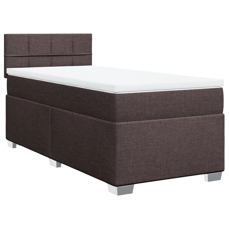 Sommier à lattes de lit avec matelas Marron foncé 80x200 cm - 3
