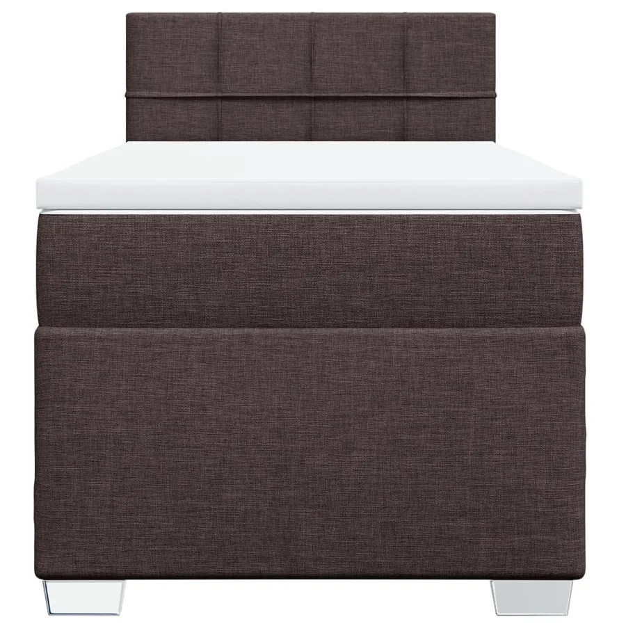 Sommier à lattes de lit avec matelas Marron foncé 80x200 cm - 6