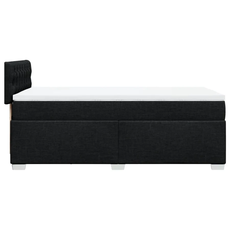 Sommier à lattes de lit et matelas Noir 80x200 cm Tissu - 11