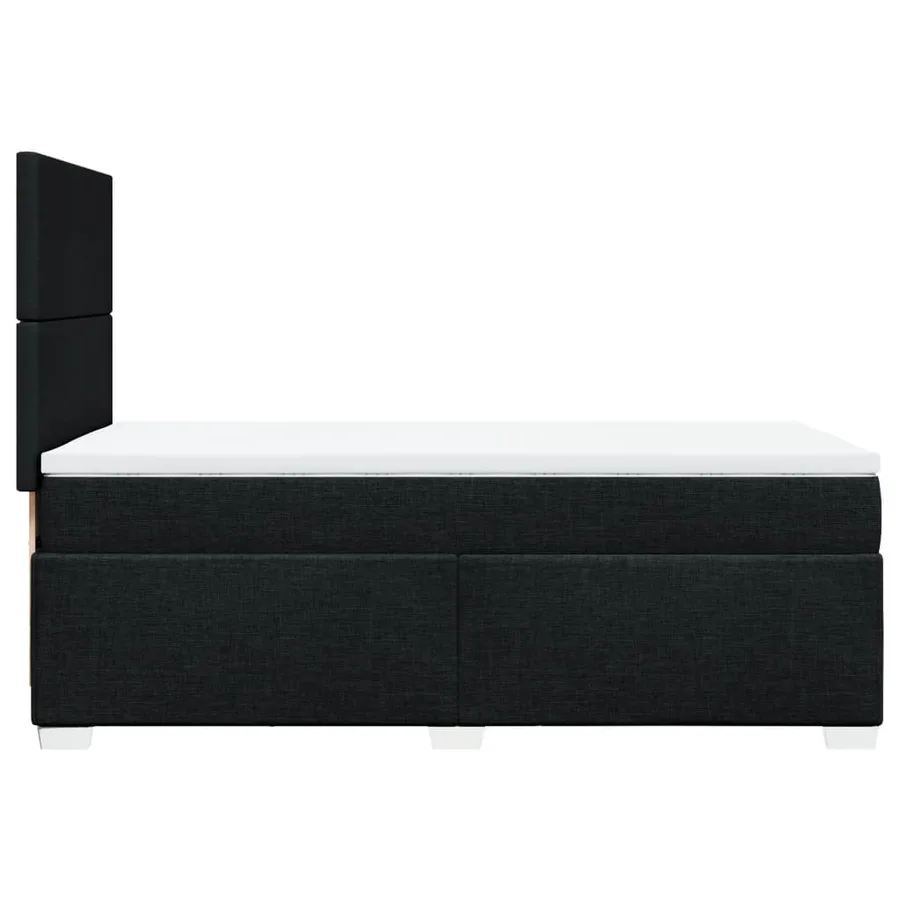 Sommier à lattes de lit et matelas Noir 80x200 cm Tissu - 9