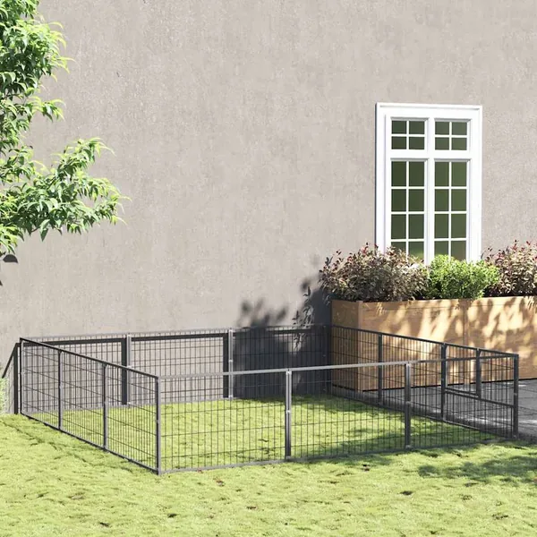 Chenil Argenté 9 m² Acier
