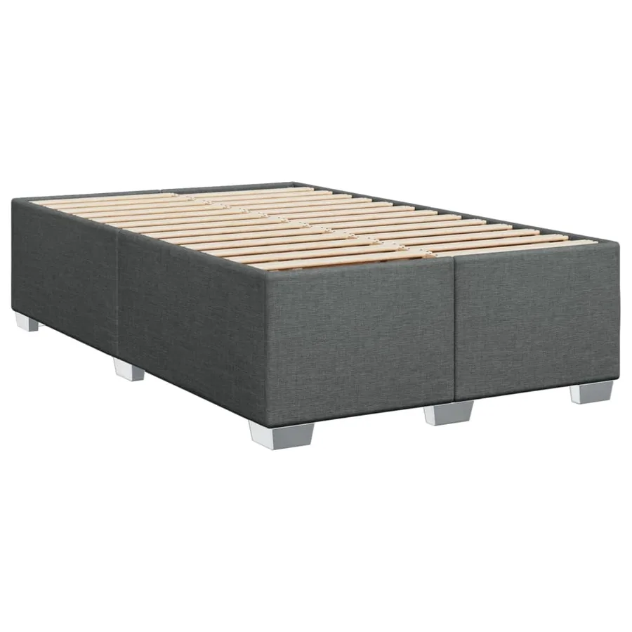 Sommier à lattes de lit et matelas Gris foncé 90x190 cm Tissu - 8
