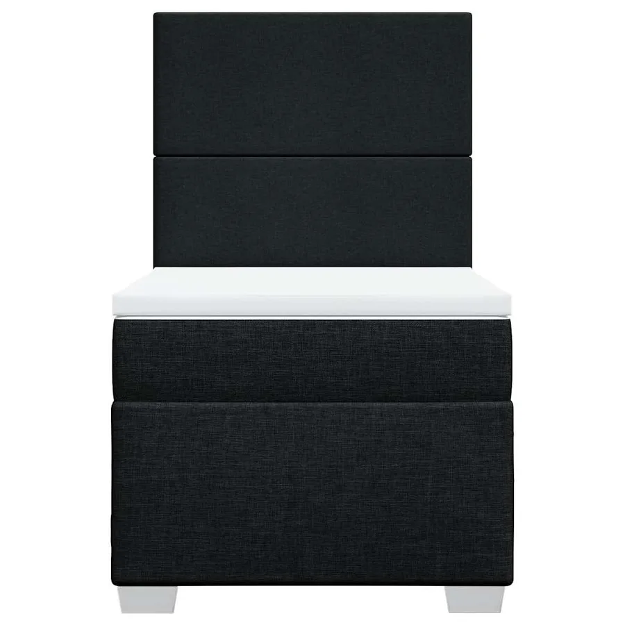 Sommier à lattes de lit et matelas Noir 80x200 cm Tissu - 6