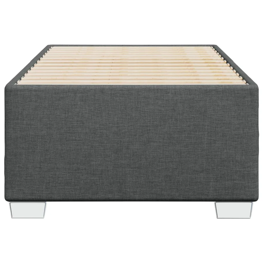 Cadre de lit sans matelas gris foncé 80x200 cm tissu - 4