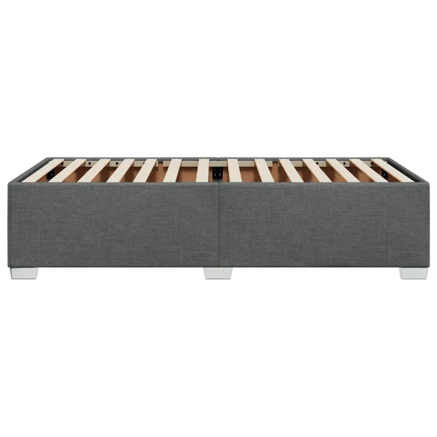 Cadre de lit sans matelas gris foncé 80x200 cm tissu - 5