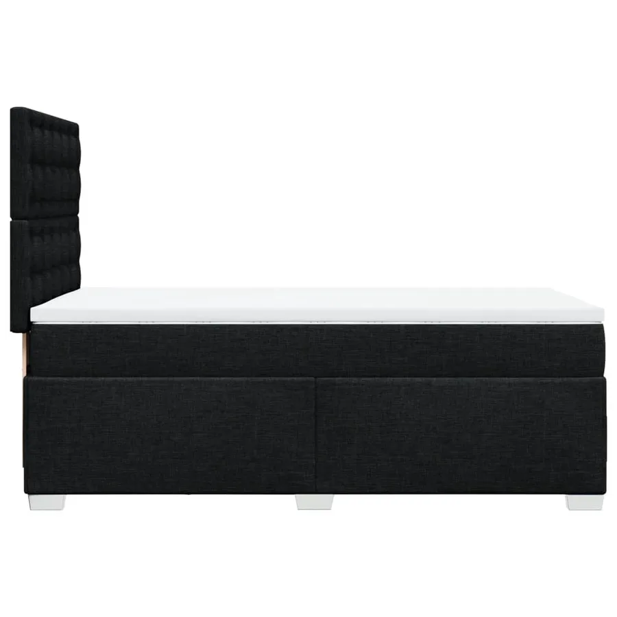 Sommier à lattes de lit et matelas Noir 80x200 cm Tissu - 9