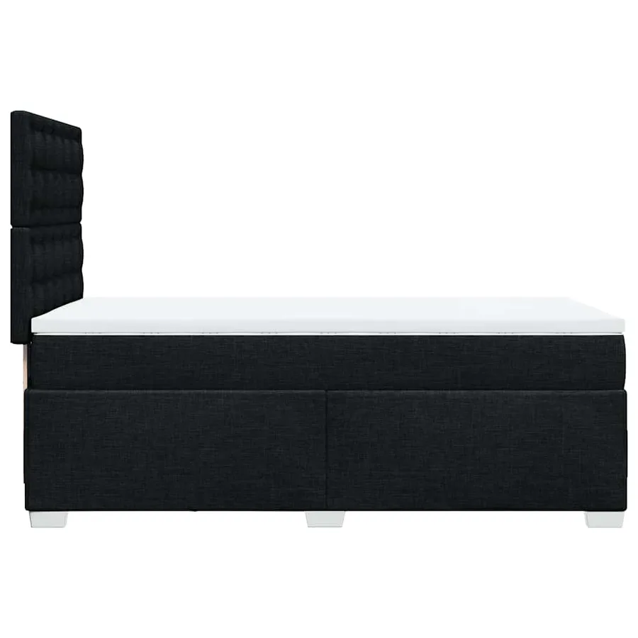 Sommier à lattes de lit et matelas Noir 80x200 cm Tissu - 11