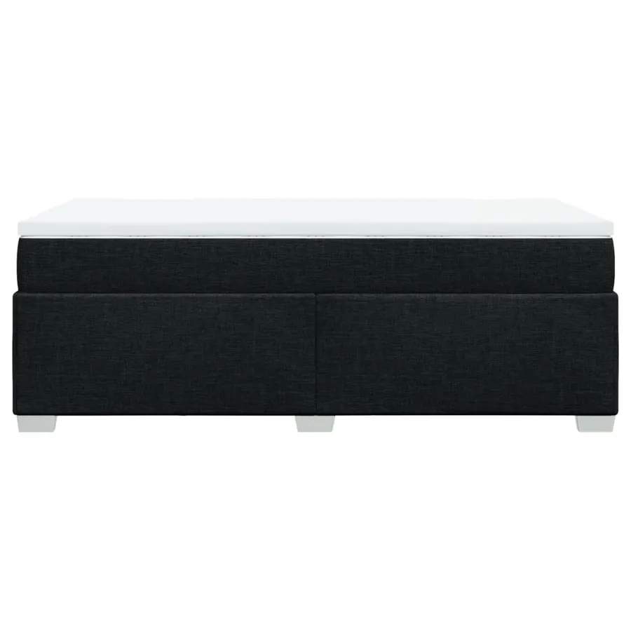 Sommier à lattes de lit avec matelas Noir 90x190 cm Tissu - 8