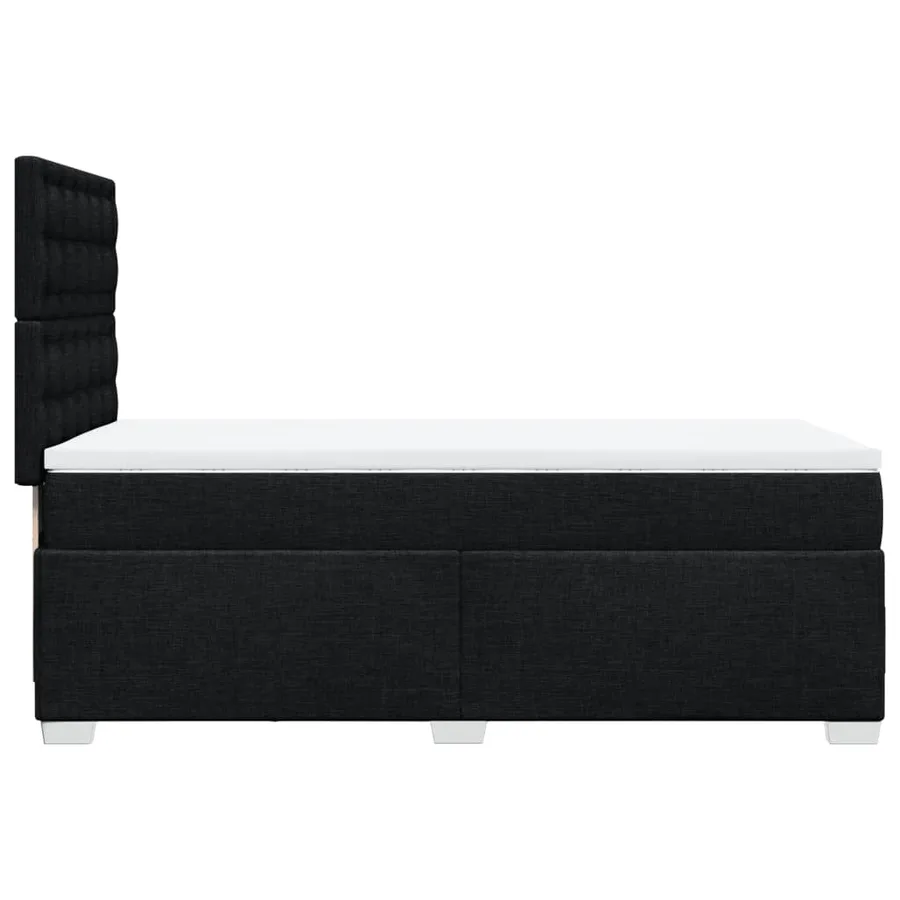 Sommier à lattes de lit avec matelas Noir 90x190 cm Tissu - 9