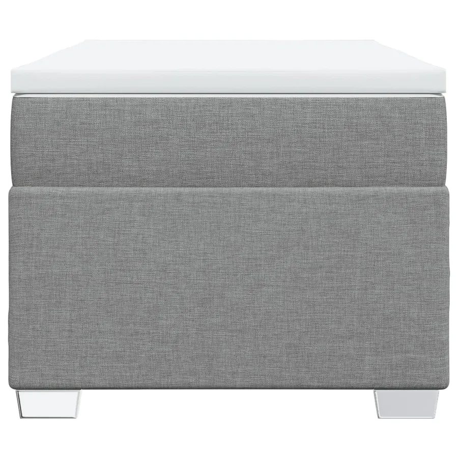 Sommier à lattes de lit et matelas Gris clair 90x190 cm Tissu - 4