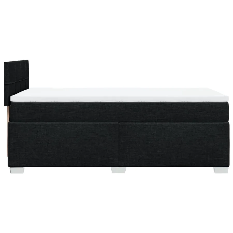 Sommier à lattes de lit avec matelas Noir 90x190 cm Tissu - 11