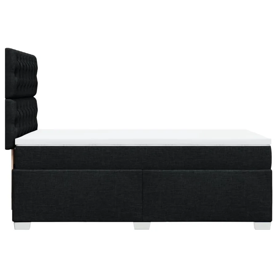 Sommier à lattes de lit avec matelas Noir 90x190 cm Tissu - 9