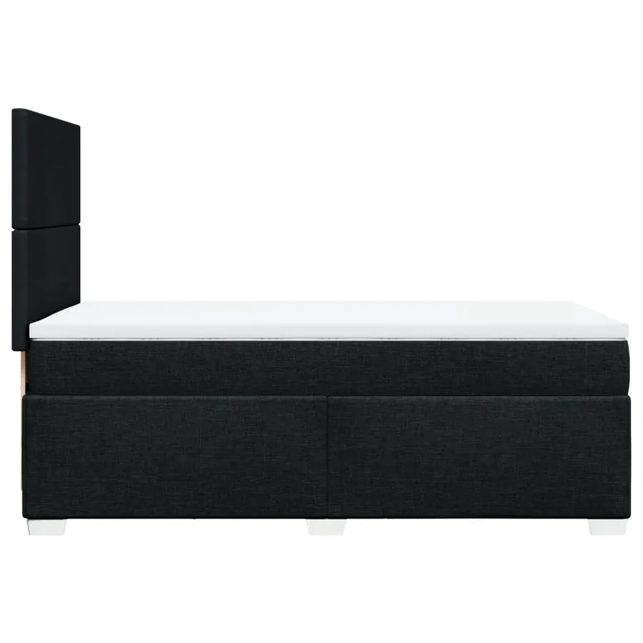 Sommier à lattes de lit avec matelas Noir 90x190 cm Tissu - 9