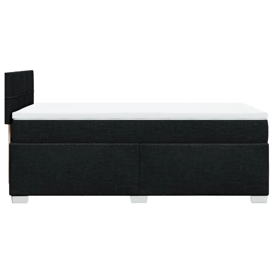 Sommier à lattes de lit avec matelas Noir 90x190 cm Tissu - 5