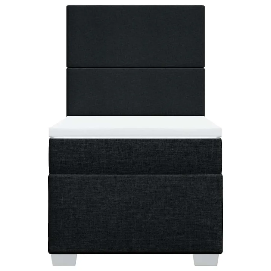 Sommier à lattes de lit avec matelas Noir 90x190 cm Tissu - 6