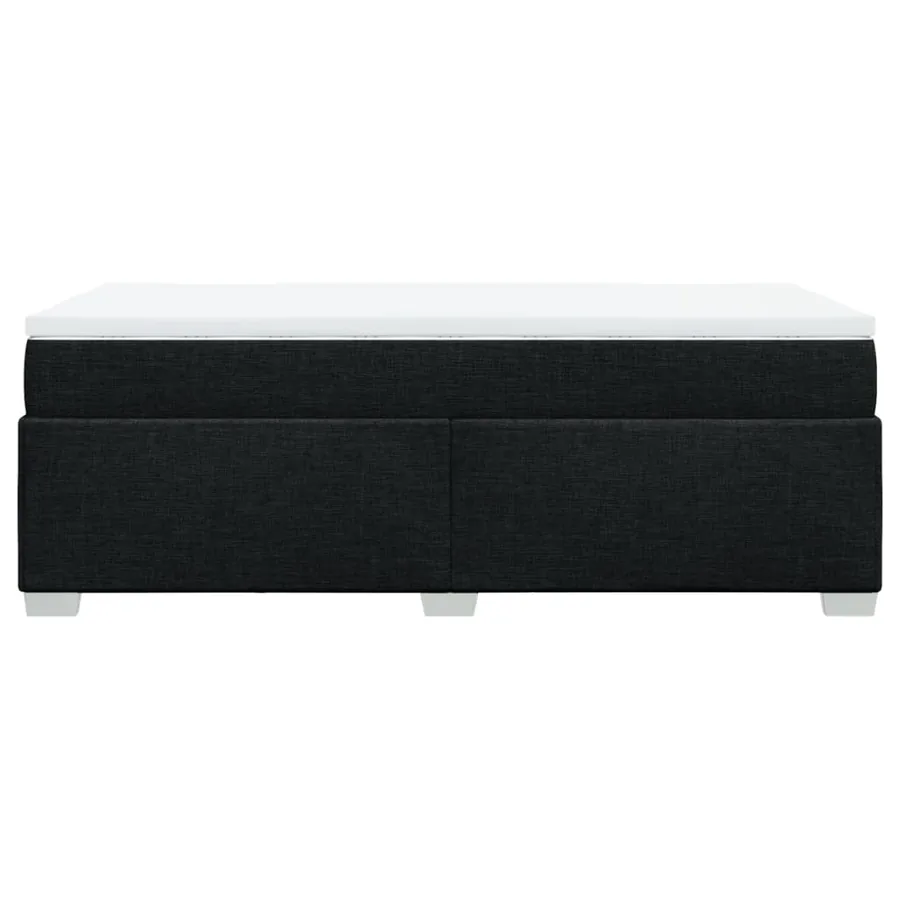 Sommier à lattes de lit avec matelas Noir 90x190 cm Tissu - 5