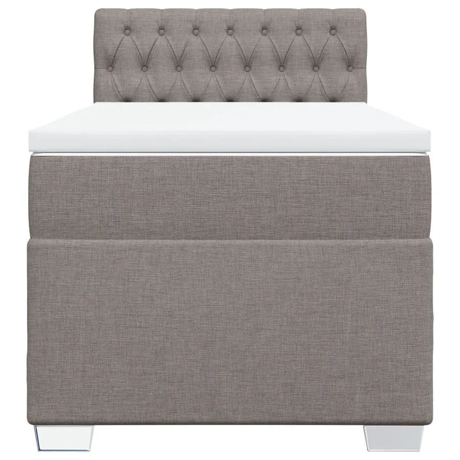 Sommier à lattes de lit avec matelas Taupe 80x200 cm Tissu - 4