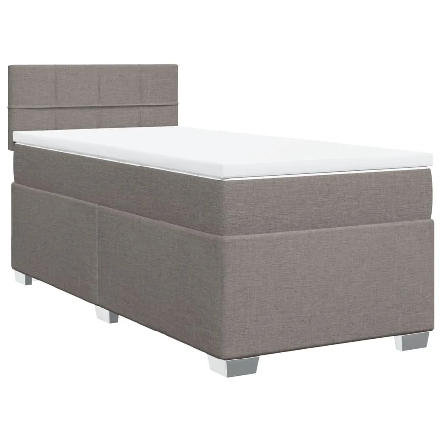 Sommier à lattes de lit avec matelas Taupe 90x190 cm Tissu - 2
