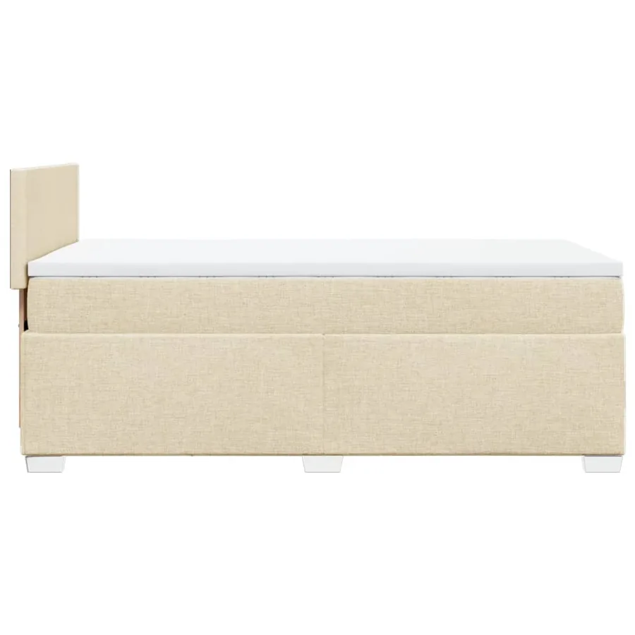 Sommier à lattes de lit avec matelas Crème 80x200 cm Tissu - 11