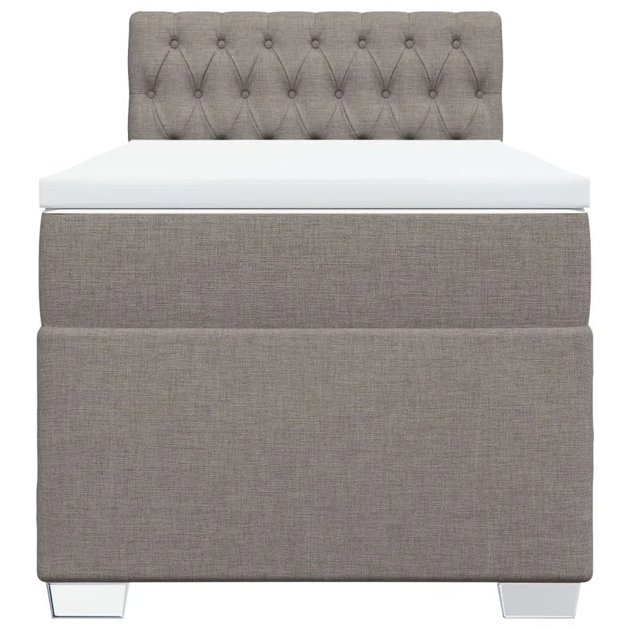 Sommier à lattes de lit avec matelas Taupe 80x200 cm Tissu - 6