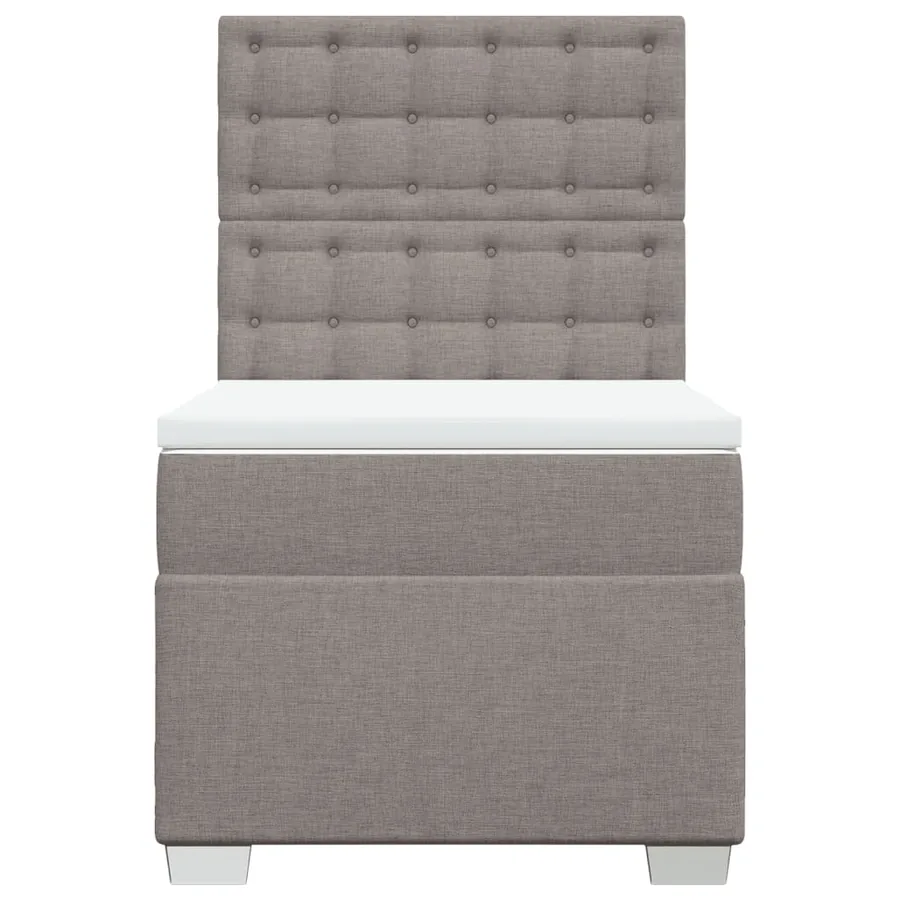 Sommier à lattes de lit avec matelas Taupe 80x200 cm Tissu - 4