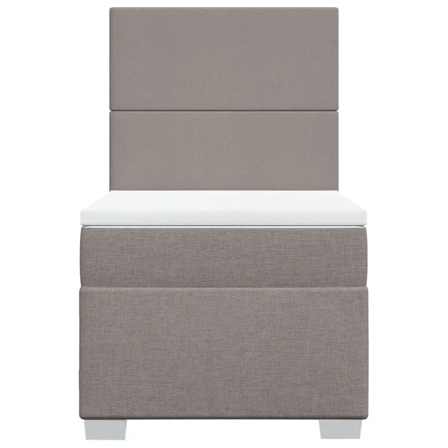 Sommier à lattes de lit avec matelas Taupe 80x200 cm Tissu - 4
