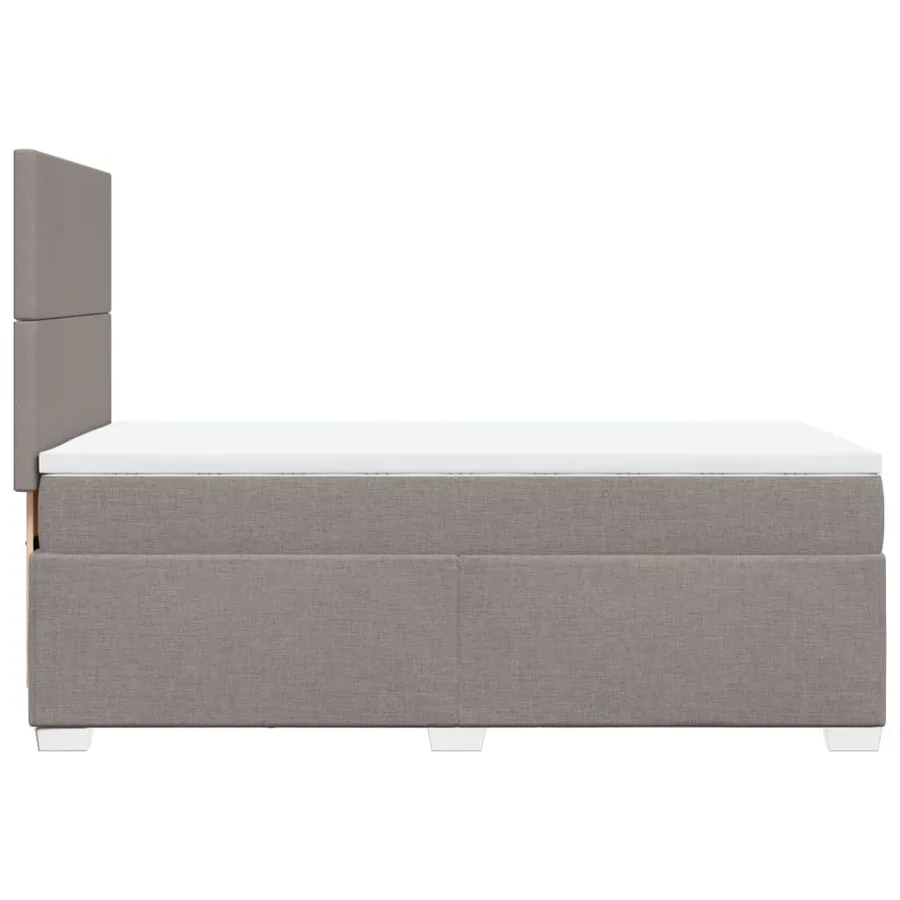 Sommier à lattes de lit avec matelas Taupe 80x200 cm Tissu - 11
