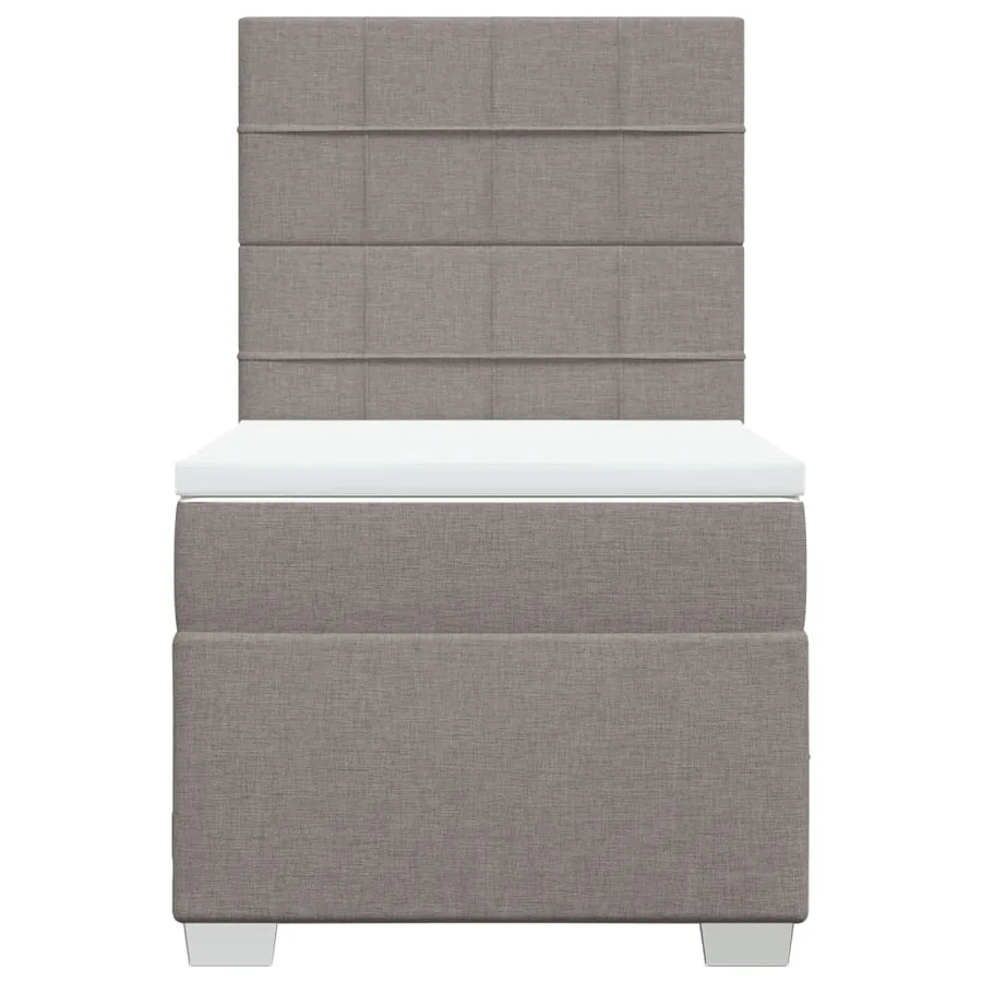 Sommier à lattes de lit avec matelas Taupe 80x200 cm Tissu - 4