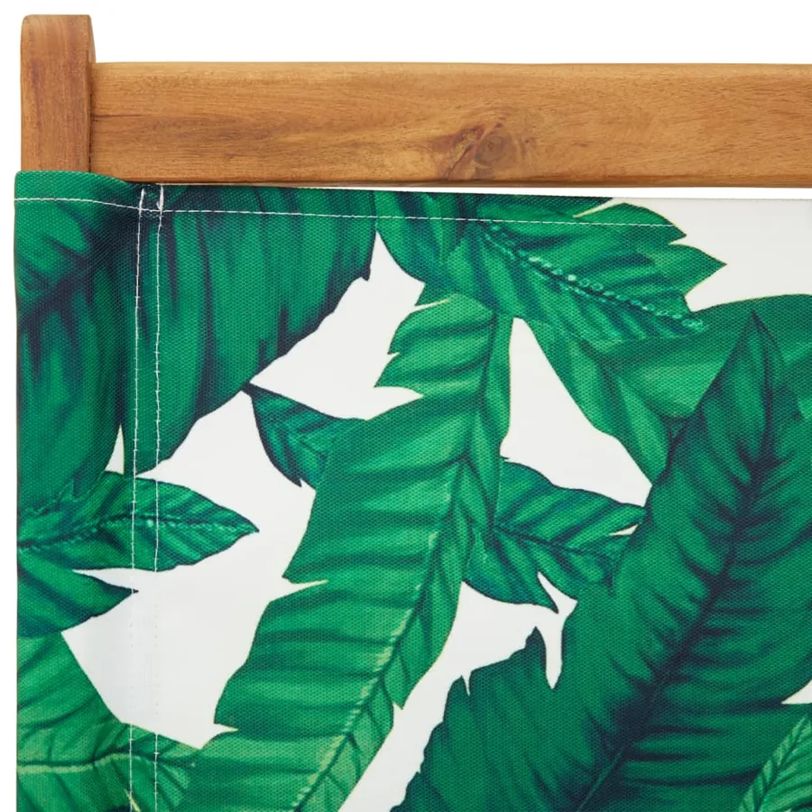 Chaises de jardin pliantes lot de 4 vert tissu et bois massif - 10