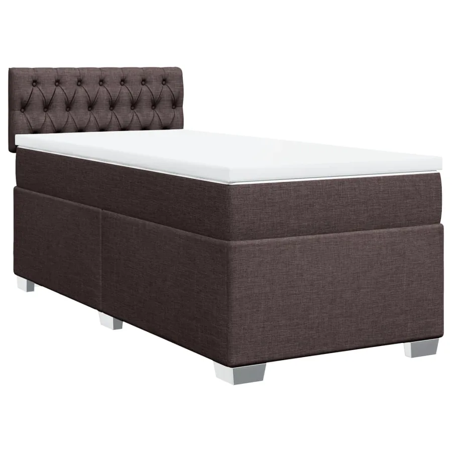Sommier à lattes de lit avec matelas Marron foncé 90x190 cm - 2