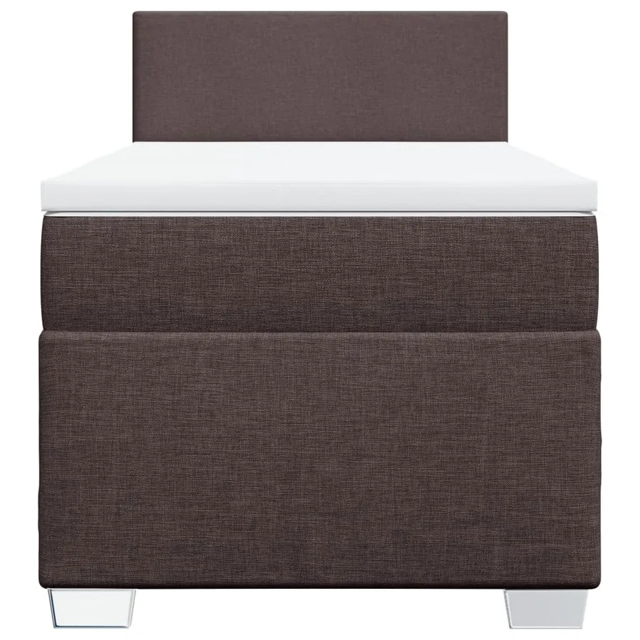 Sommier à lattes de lit avec matelas Marron foncé 90x190 cm - 6