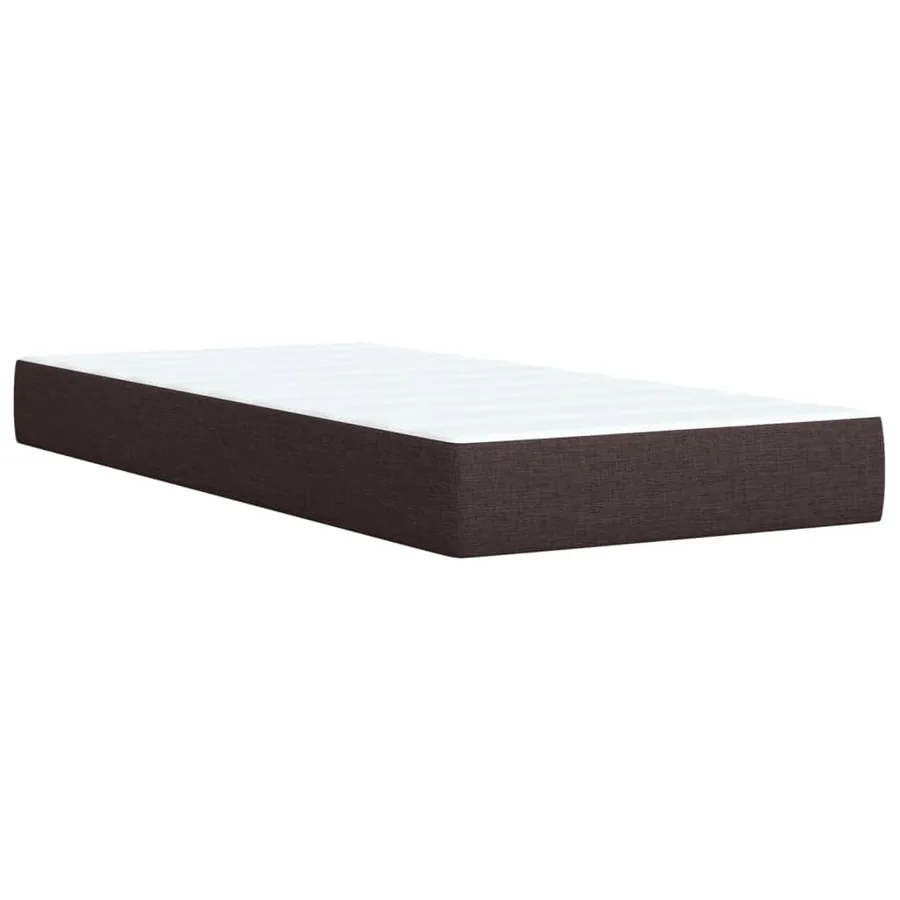 Sommier à lattes de lit avec matelas Marron foncé 90x190 cm - 9