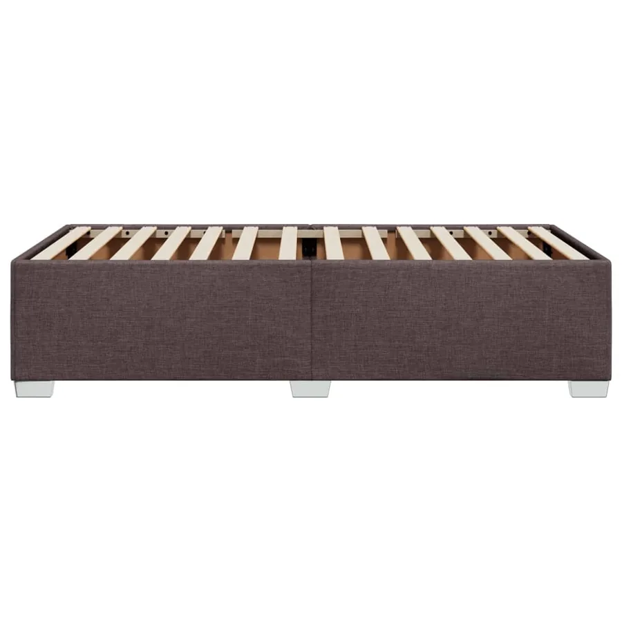 Cadre de lit sans matelas marron foncé 90x190 cm tissu - 5