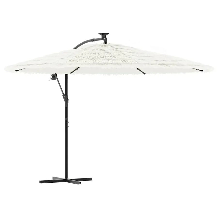 Parasol de jardin avec mât en acier blanc 269x269x235 cm - 2