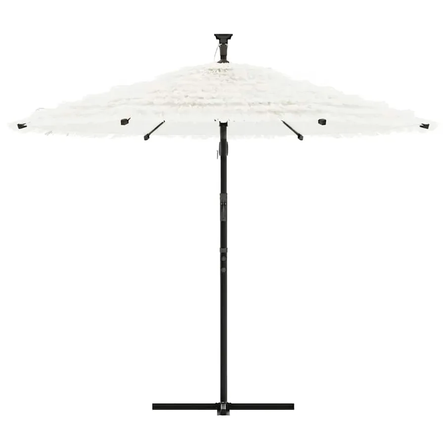 Parasol de jardin avec mât en acier blanc 269x269x235 cm - 3