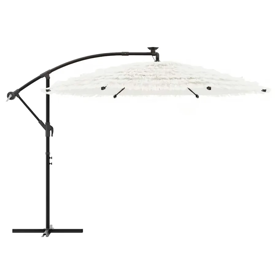 Parasol de jardin avec mât en acier blanc 269x269x235 cm - 4